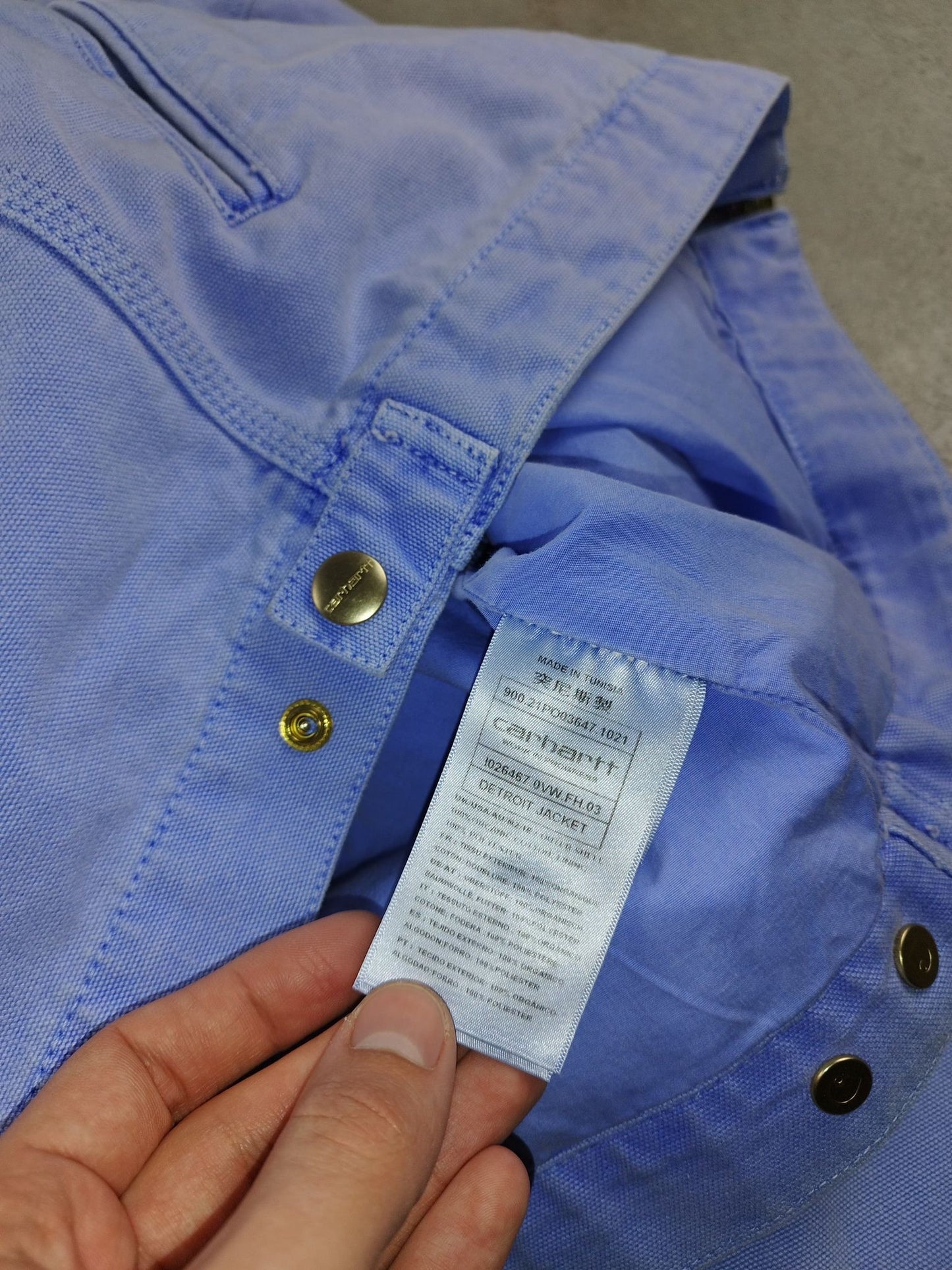 Carhartt Detroit Jacket - Veste bleu délavé taille S - Le Saptuaire