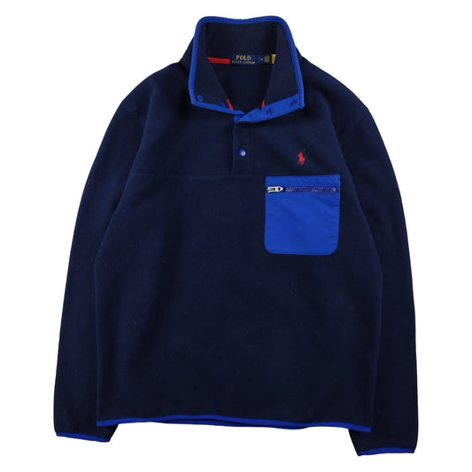 Ralph Lauren - Polaire boutonnée bleu marine taille M - Le Saptuaire