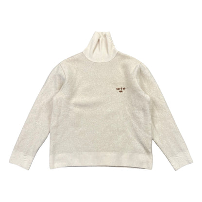 Pull à col roulé crème taille L - Le Saptuaire