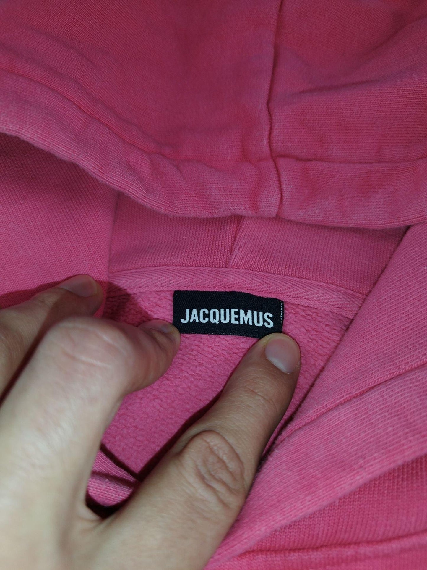 Jacquemus - Pull à capuche rose taille S