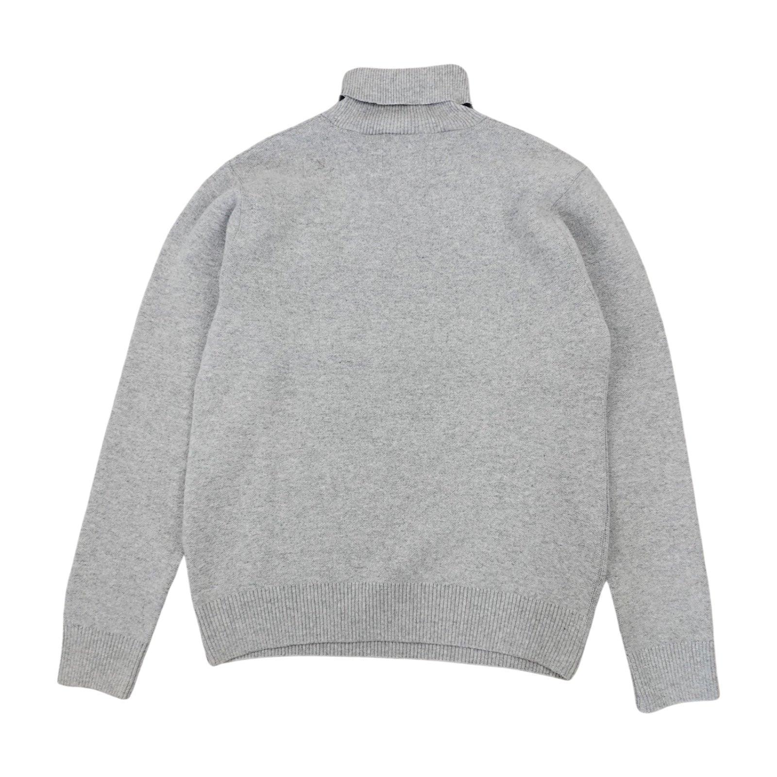 Pull à col roulé en laine gris taille M - Le Saptuaire