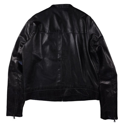 Prada - Veste en cuir noire taille M