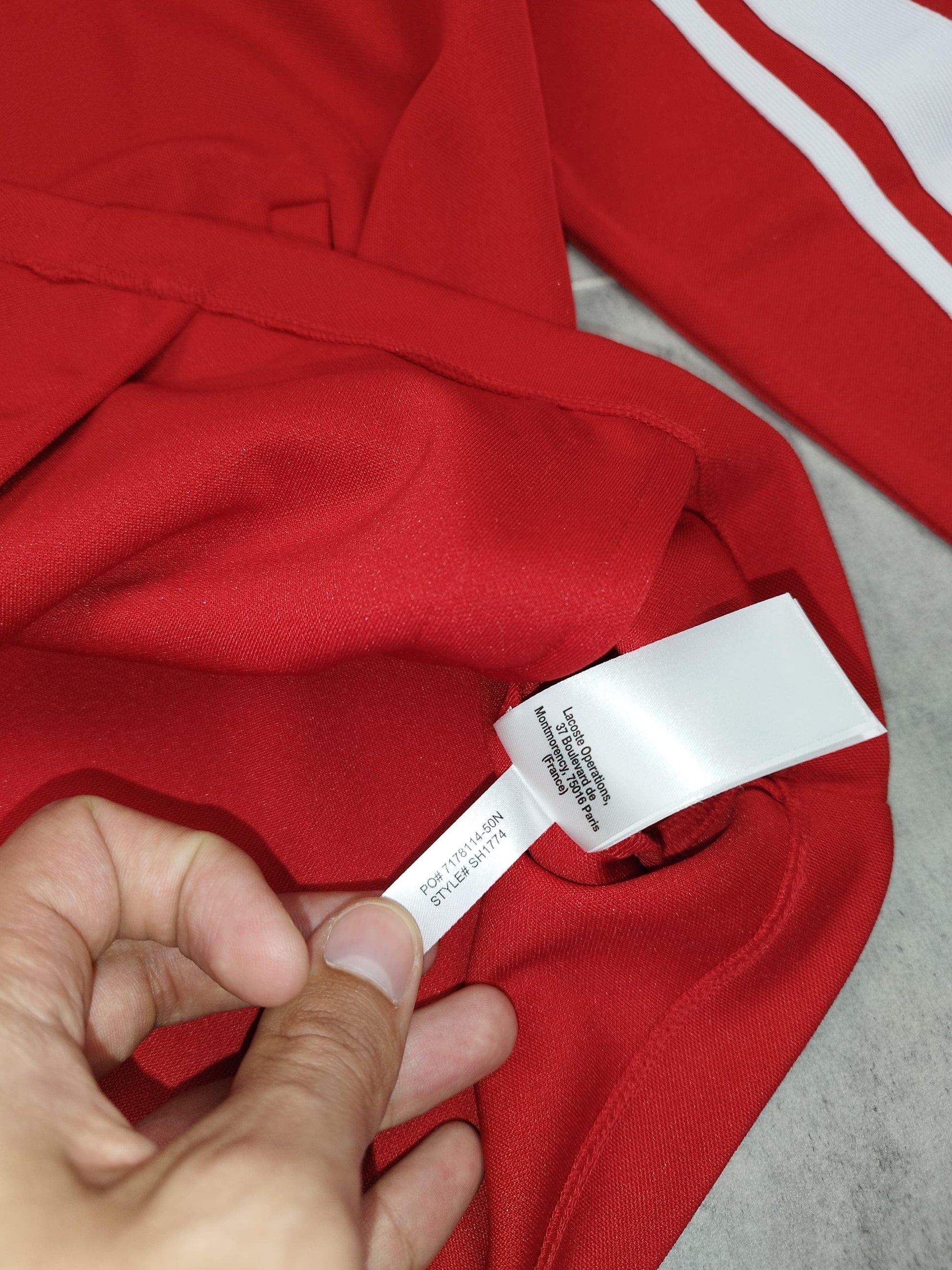 Lacoste - Veste de survêtement rouge taille XL - Le Saptuaire