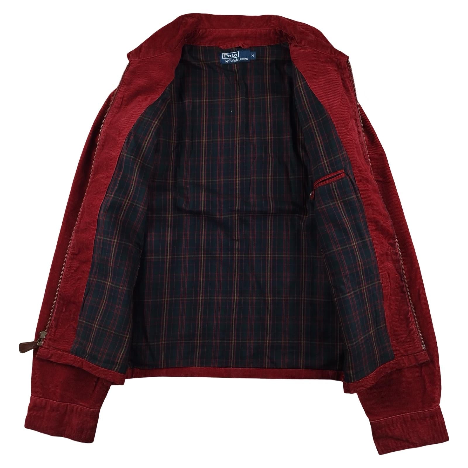 Ralph Lauren Harrington - Veste en velours côtelé rouge taille M - Le Saptuaire