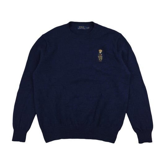 Ralph Lauren - Pull en laine Polo Bear bleu marine taille S - Le Saptuaire