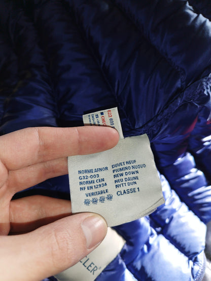 Moncler - Doudoune zippée, bleu vif, modèle pour femme « Lans Giubbotto » taille M