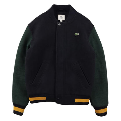 Lacoste - Varsity Jacket en laine bleu marine et vert foncé taille XS - Le Saptuaire