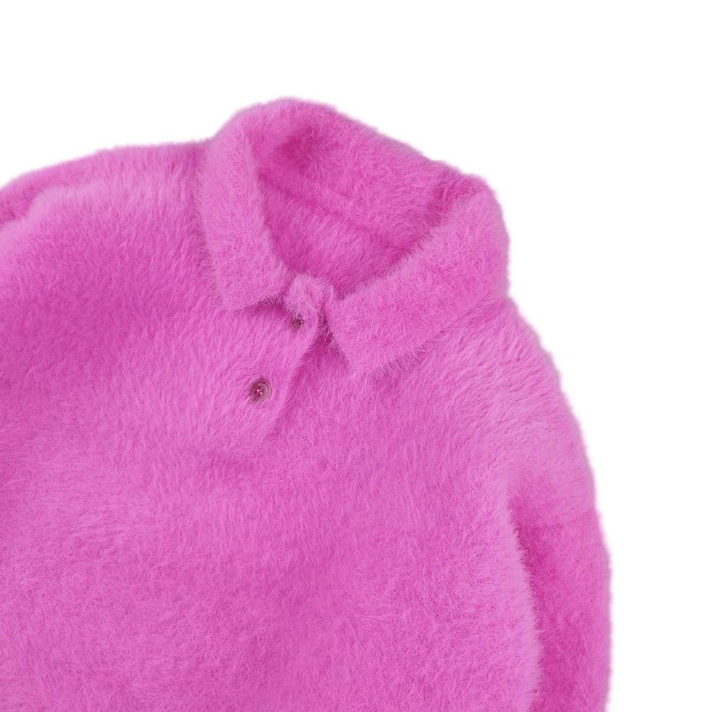 Jacquemus - Pull en mohair rose fuchsia taille XS