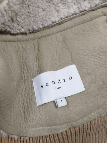 Sandro - Veste aviateur « Cerone » beige taille XS - Le Saptuaire