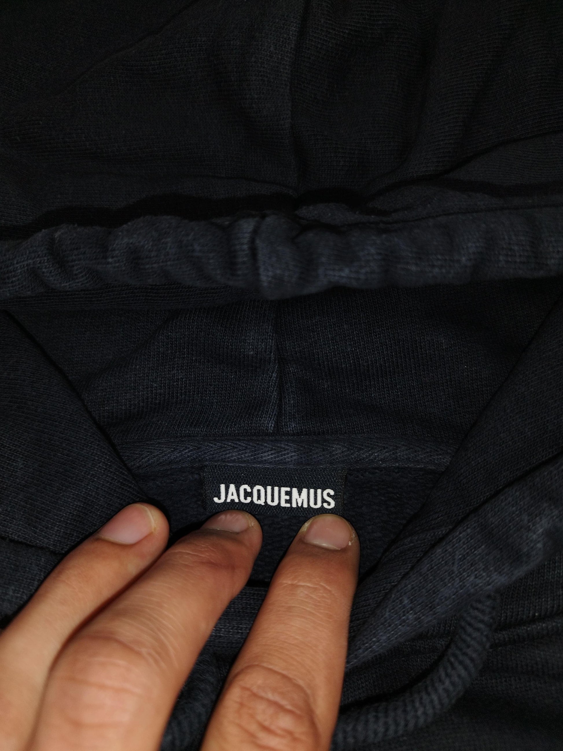 Jacquemus - Pull à capuche bleu marine taille XL - Le Saptuaire