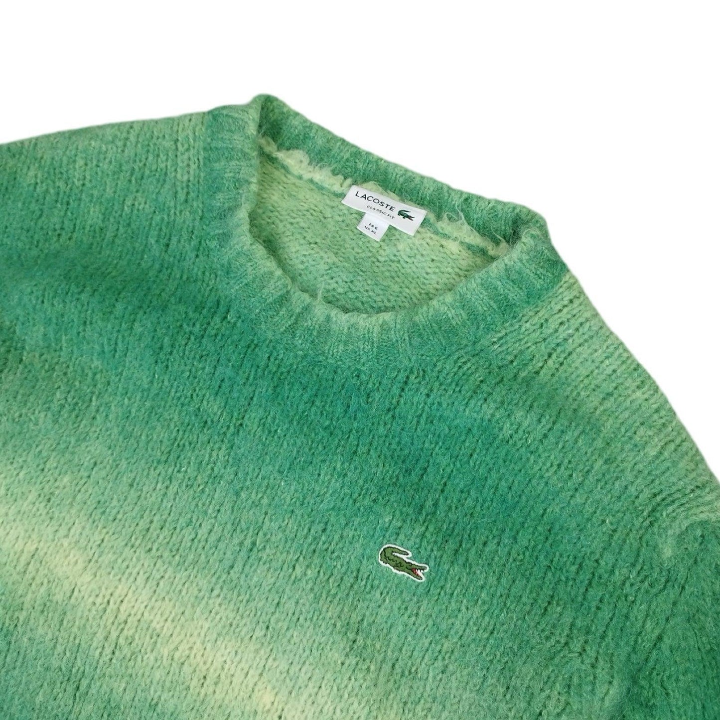 Lacoste - Pull en mohair vert taille XL - Le Saptuaire