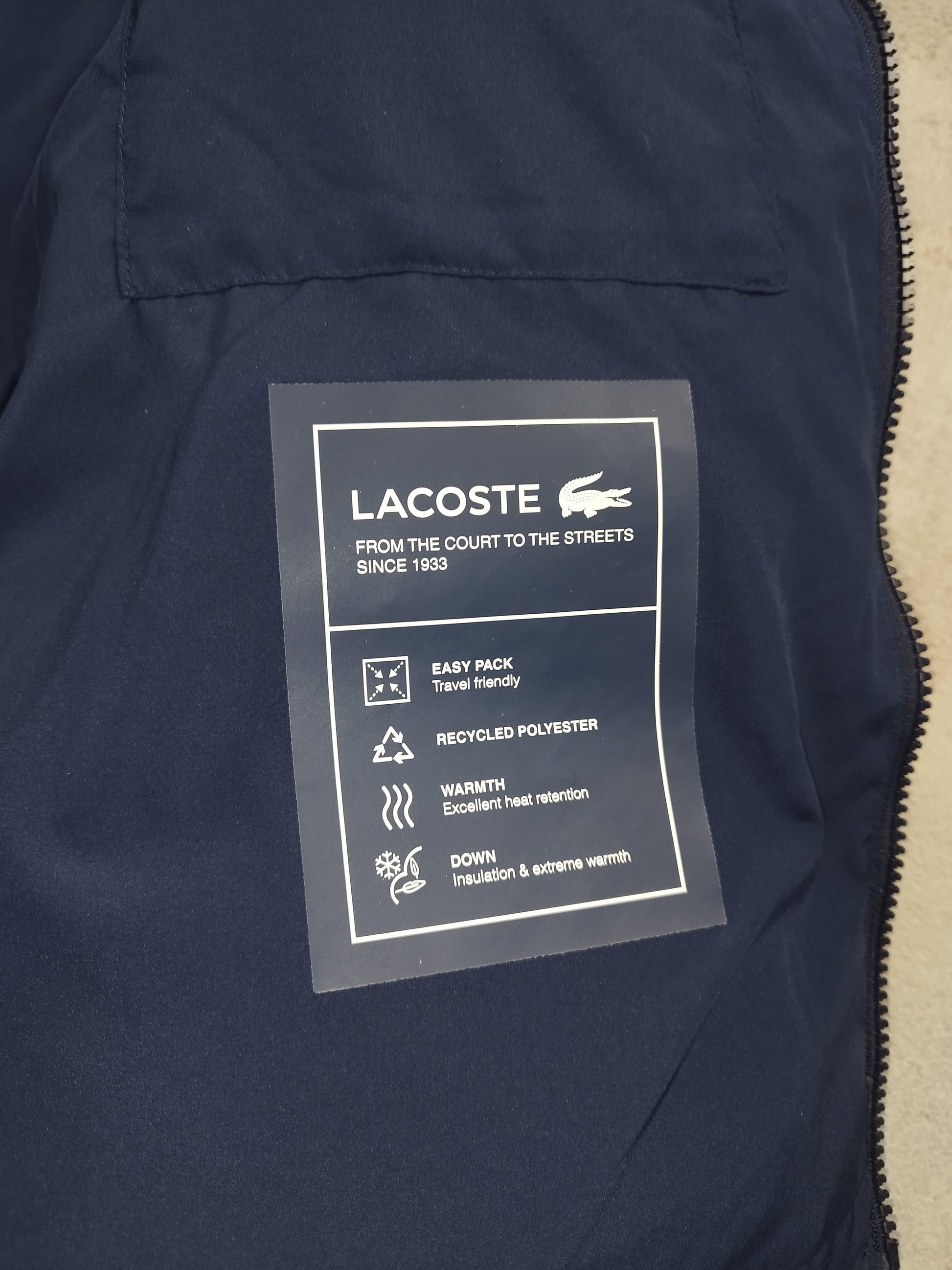 Lacoste - Doudoune bleu marine taille 36 - Le Saptuaire