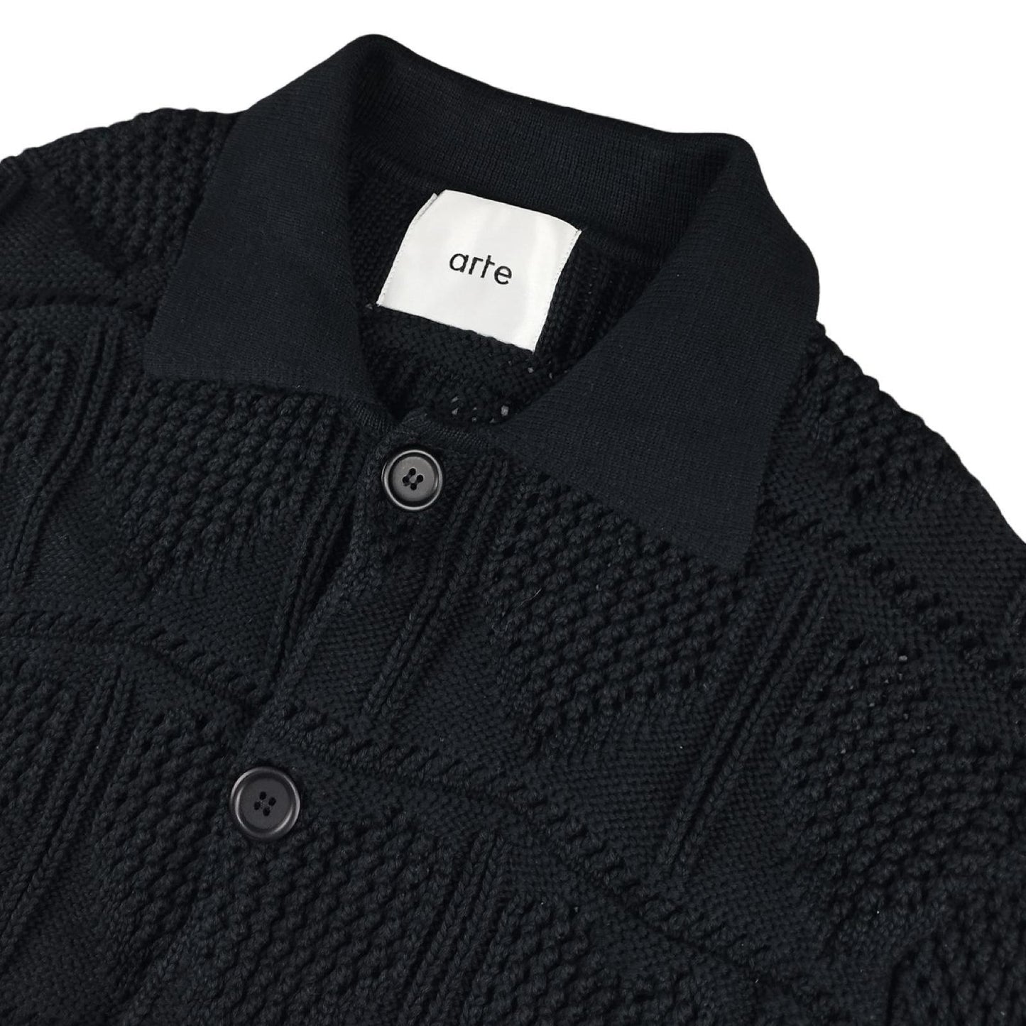 Arte - Cardigan à motifs cœur noir taille L - Le Saptuaire