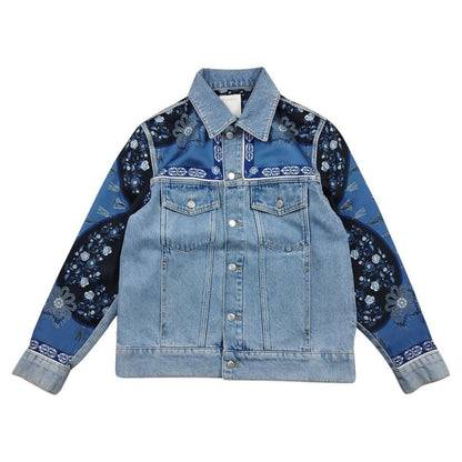 Veste en jean à motifs taille L - Le Saptuaire