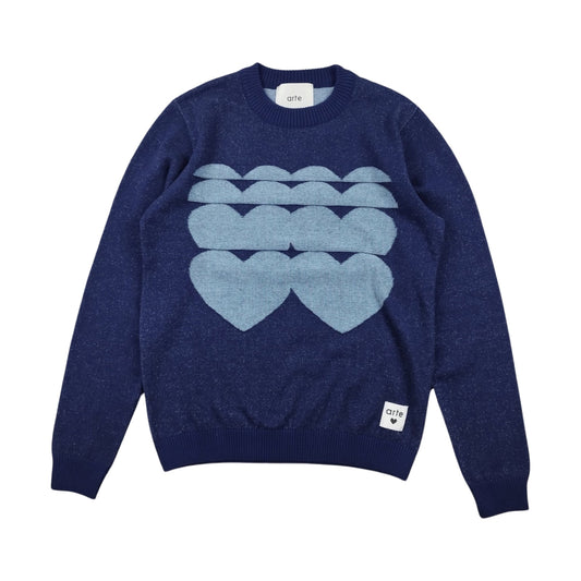 Pull à motifs bleu taille S - Le Saptuaire