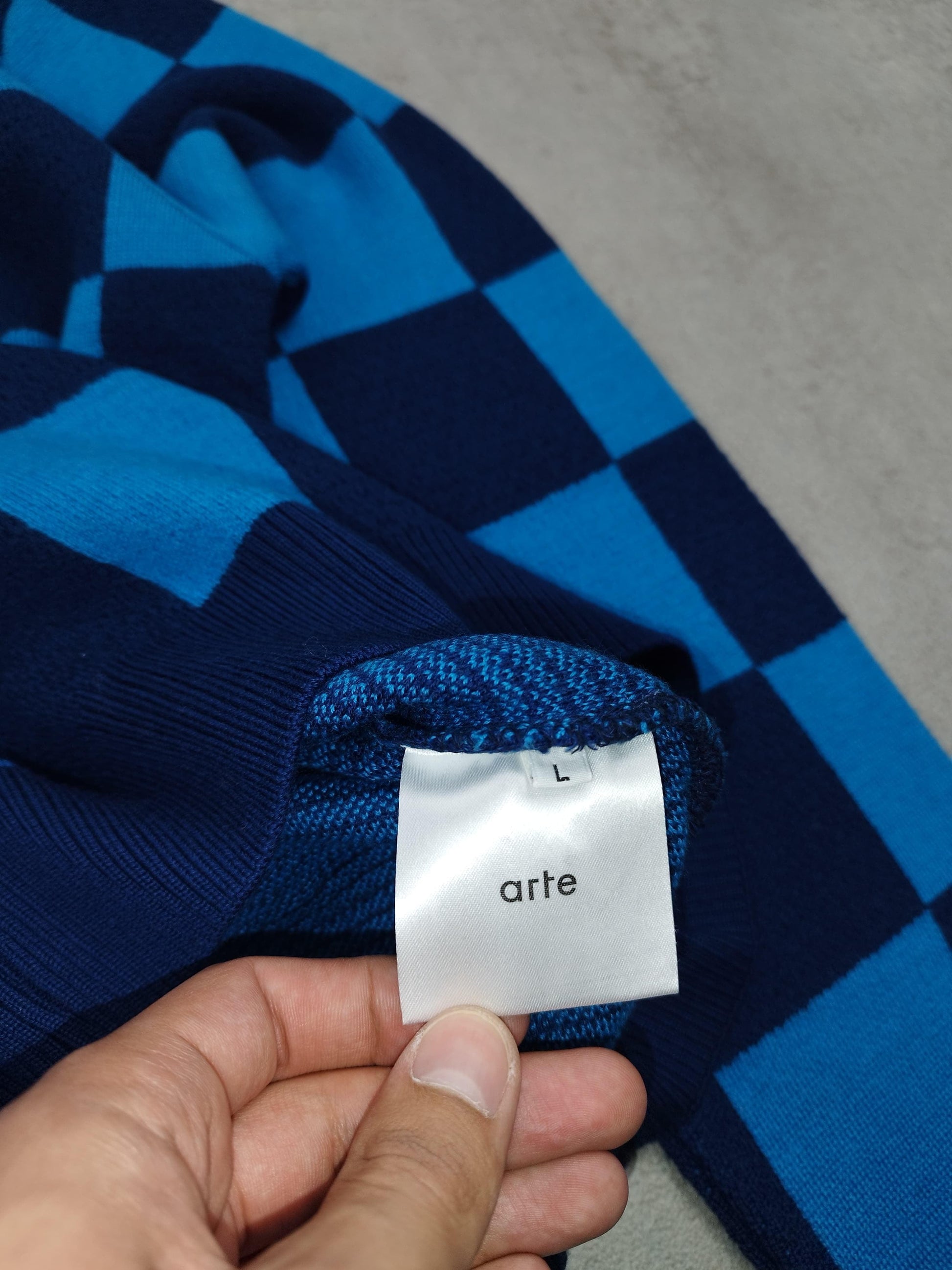 Arte - Pull en laine mérinos bleu taille L - Le Saptuaire