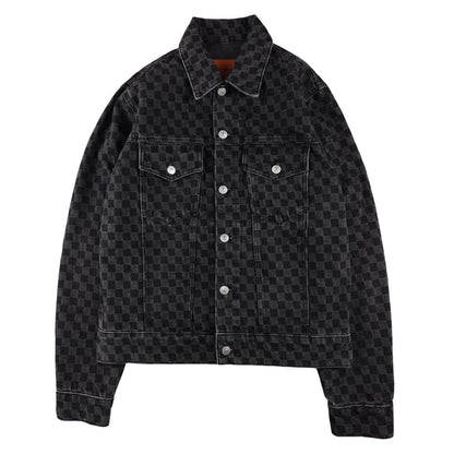 Sandro - Black monogram denim jacket size M