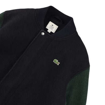 Lacoste - Varsity Jacket en laine bleu marine et vert foncé taille XS - Le Saptuaire