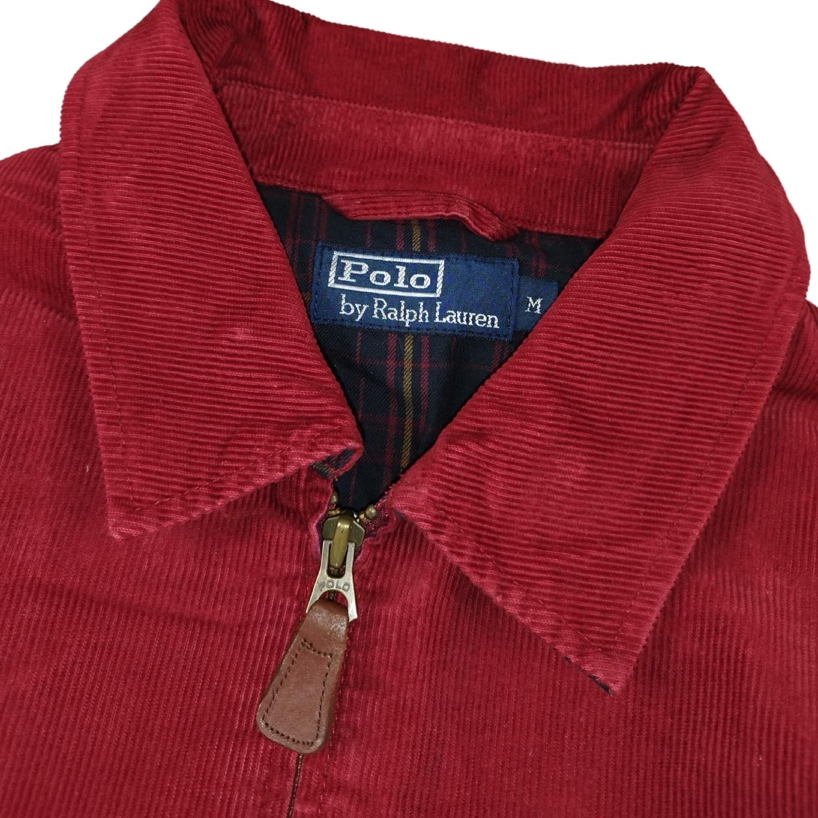 Ralph Lauren Harrington - Veste en velours côtelé rouge taille M - Le Saptuaire