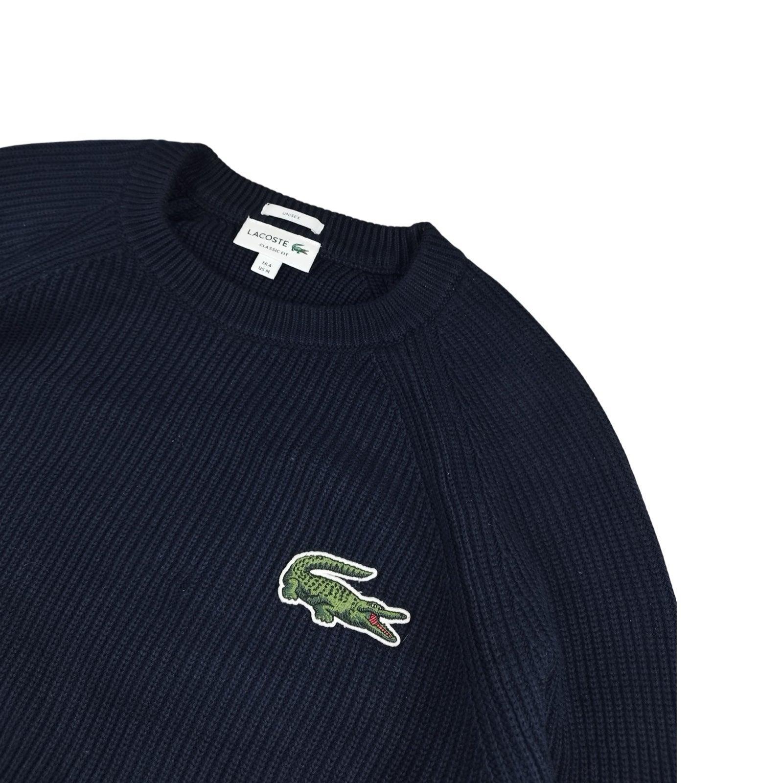 Lacoste - Pull en maille bleu marine taille M - Le Saptuaire