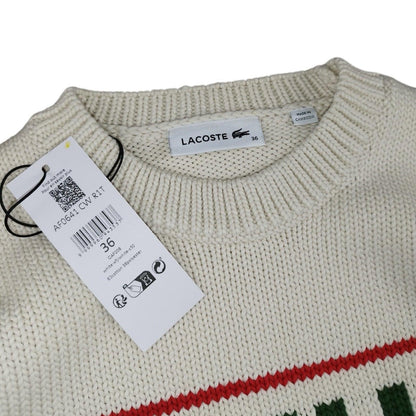 Lacoste - Pull blanc cassé taille S - Le Saptuaire