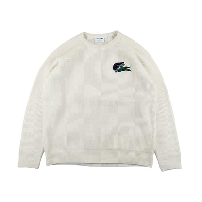 Lacoste - Pull en laine blanc cassé taille L - Le Saptuaire