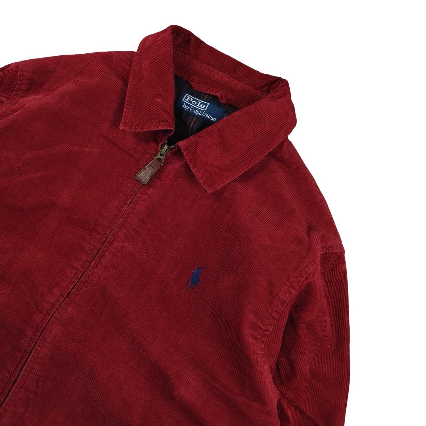 Ralph Lauren Harrington - Veste en velours côtelé rouge taille M - Le Saptuaire