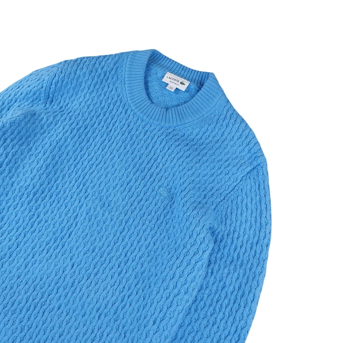 Lacoste - Pull torsadé bleu taille S