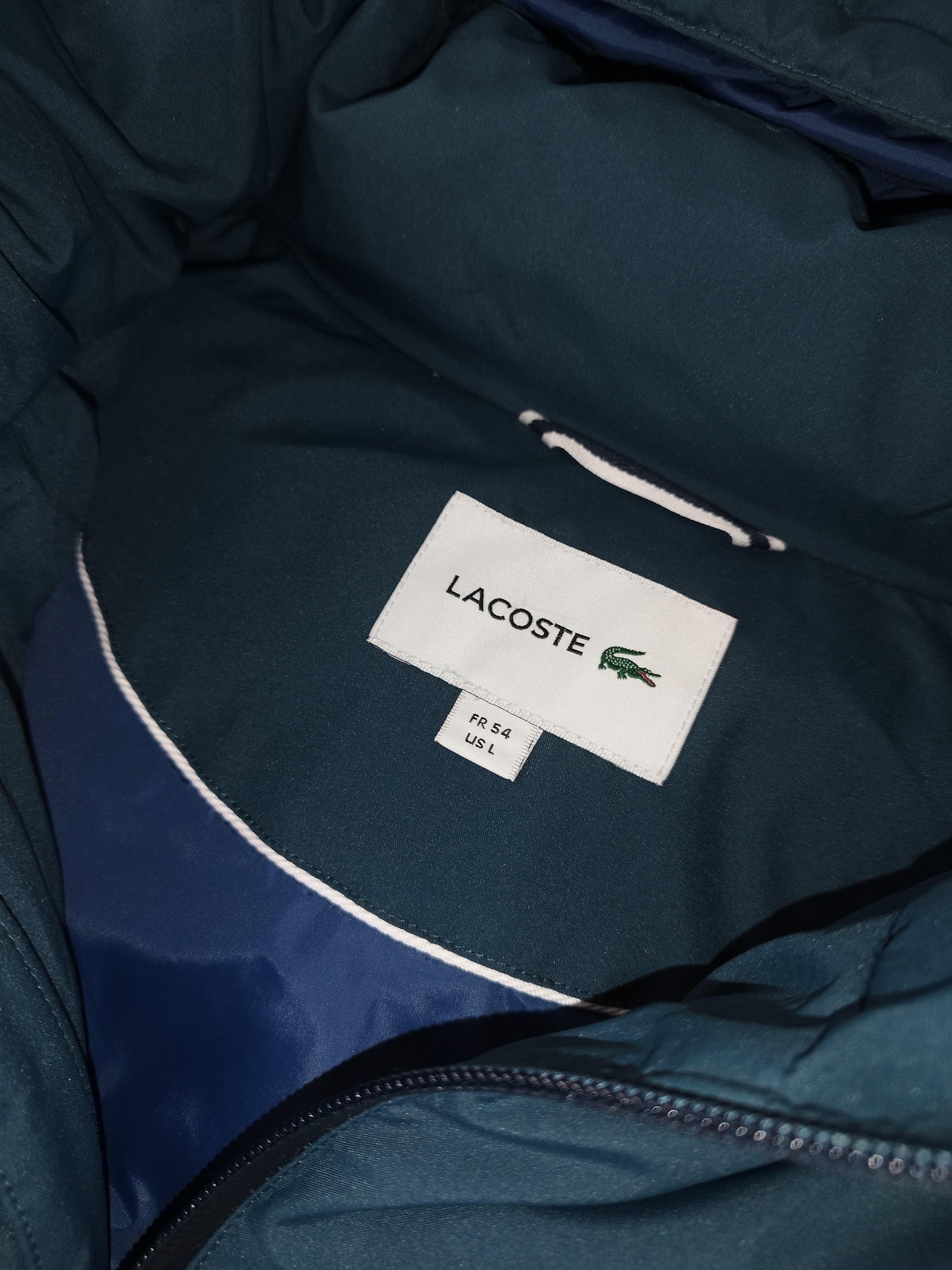 Lacoste - Doudoune à capuche bleu taille L - Le Saptuaire