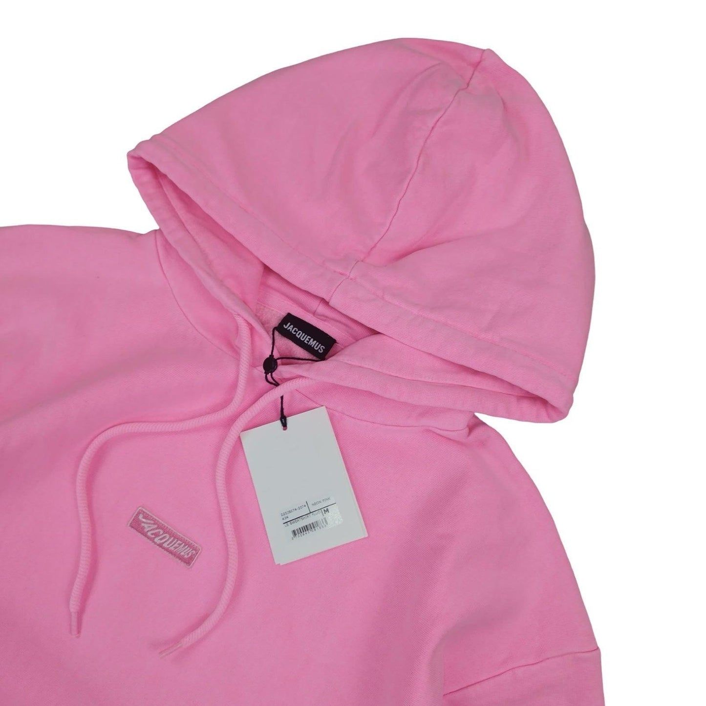 Jacquemus - Pull à capuche rose fluo taille M - Le Saptuaire