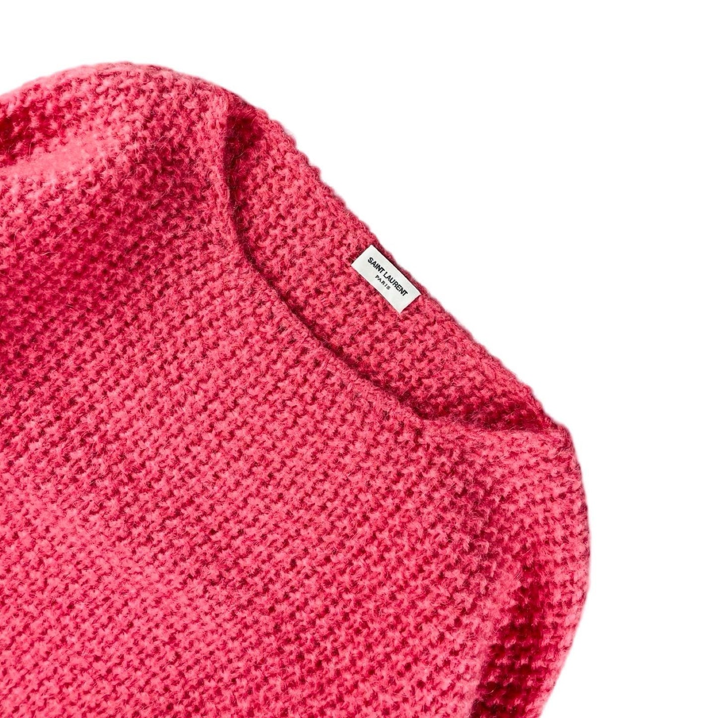 Saint Laurent - Pull en maille rose/corail taille M - Le Saptuaire