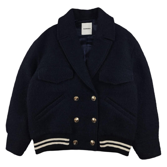 Sandro - Veste boutonnée bleu marine taille S - Le Saptuaire