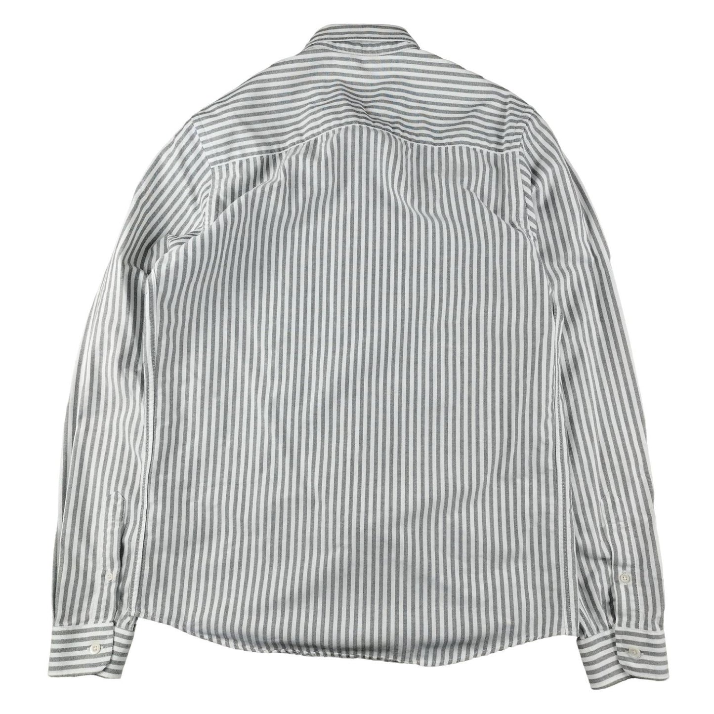 AMI - Camisa de rayas, color gris y blanco, talla M