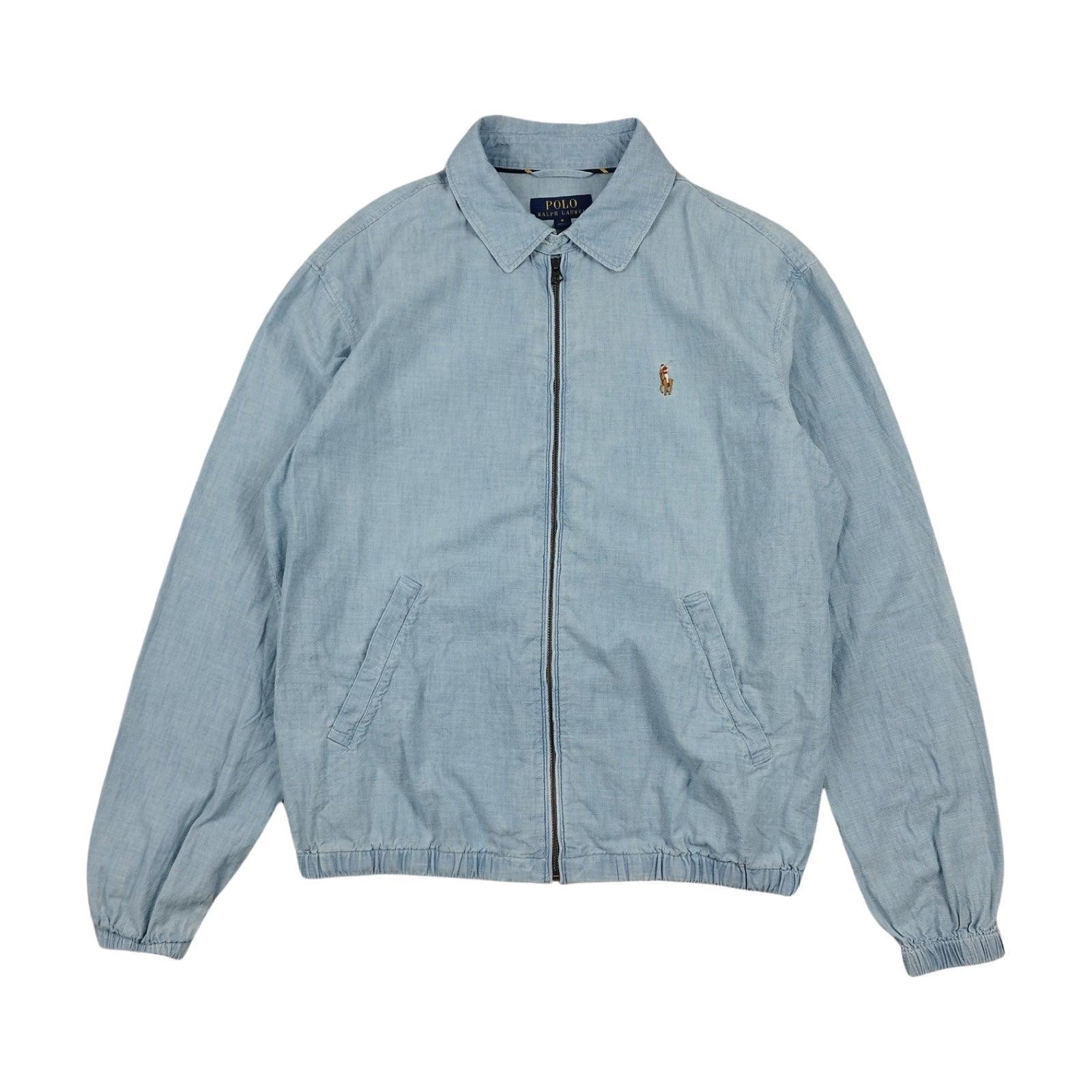 Veste Harrington en toile bleu ciel taille M - Le Saptuaire