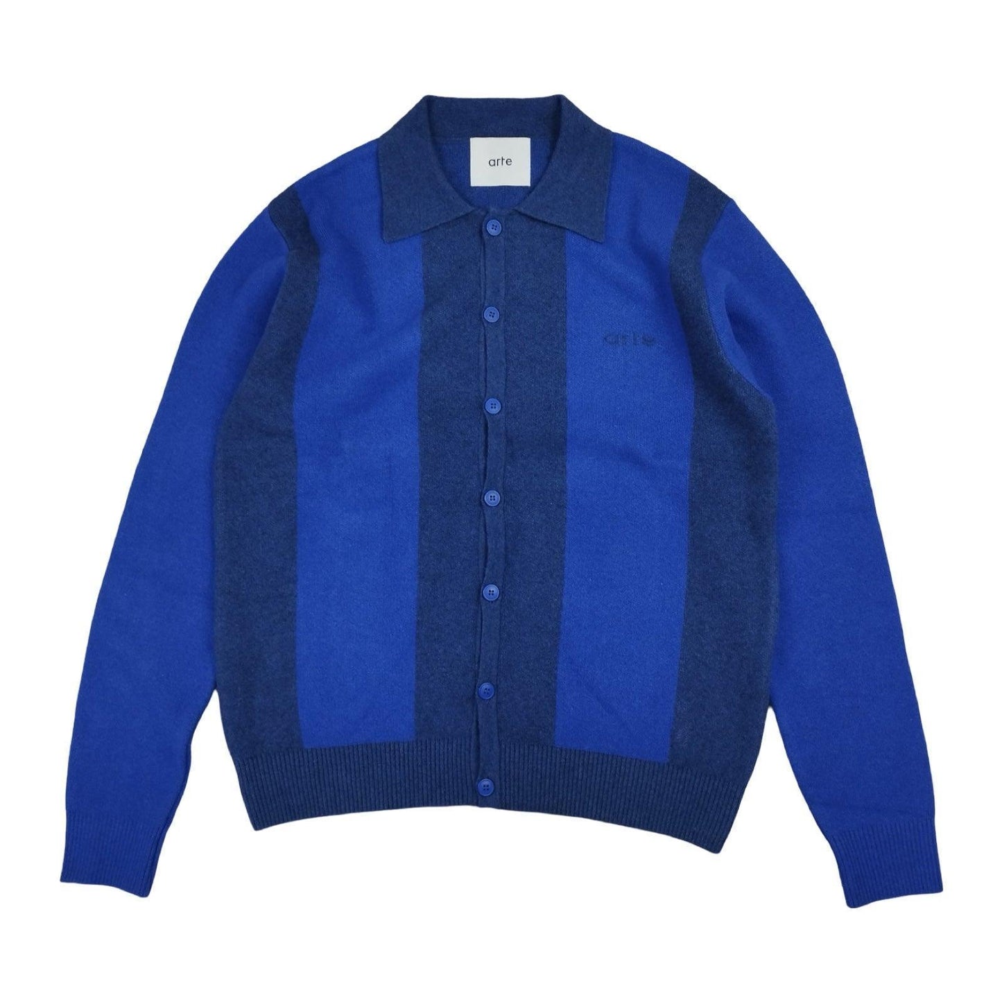 Cardigan bleu vif taille L - Le Saptuaire