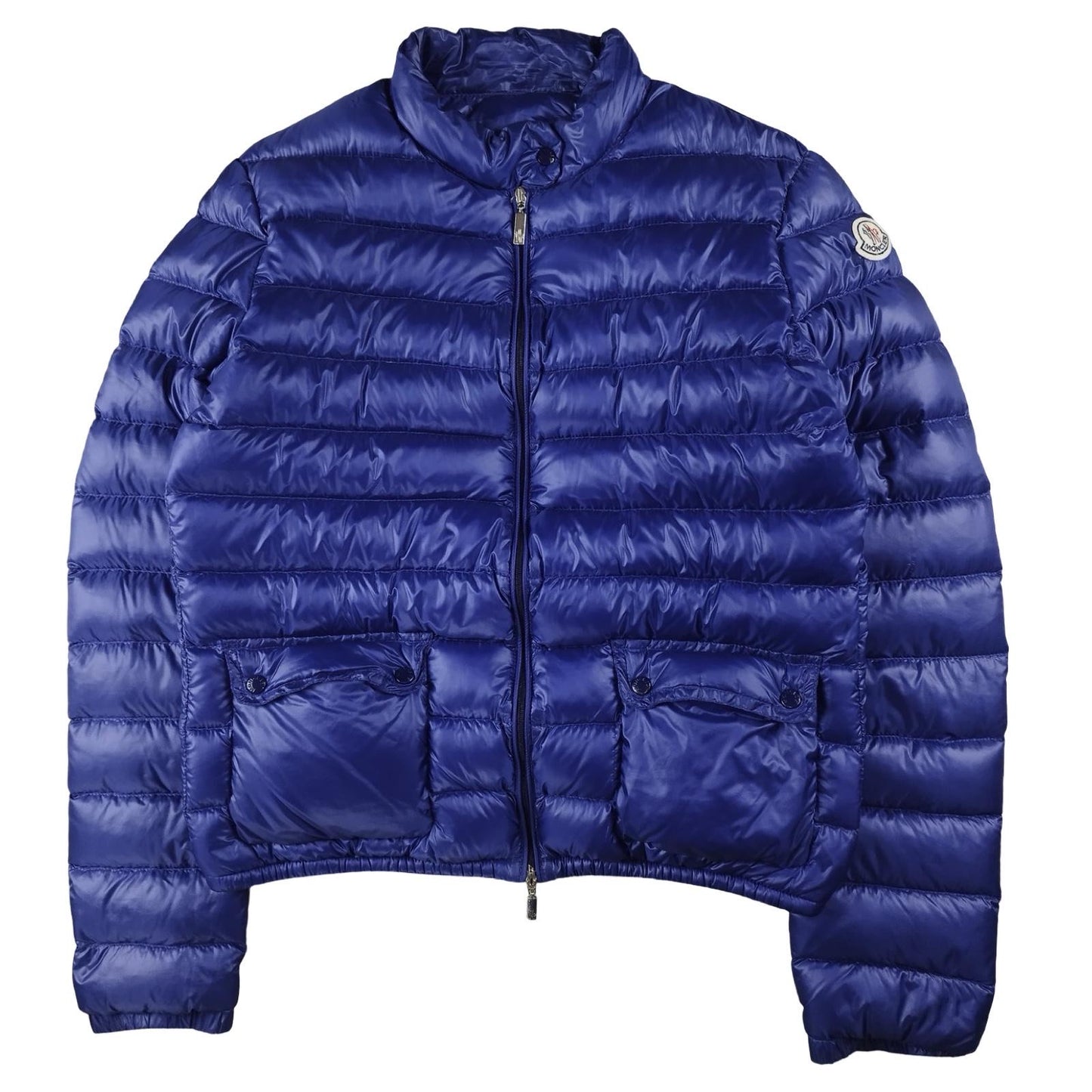 Moncler - Doudoune zippée, bleu vif, modèle pour femme « Lans Giubbotto » taille M