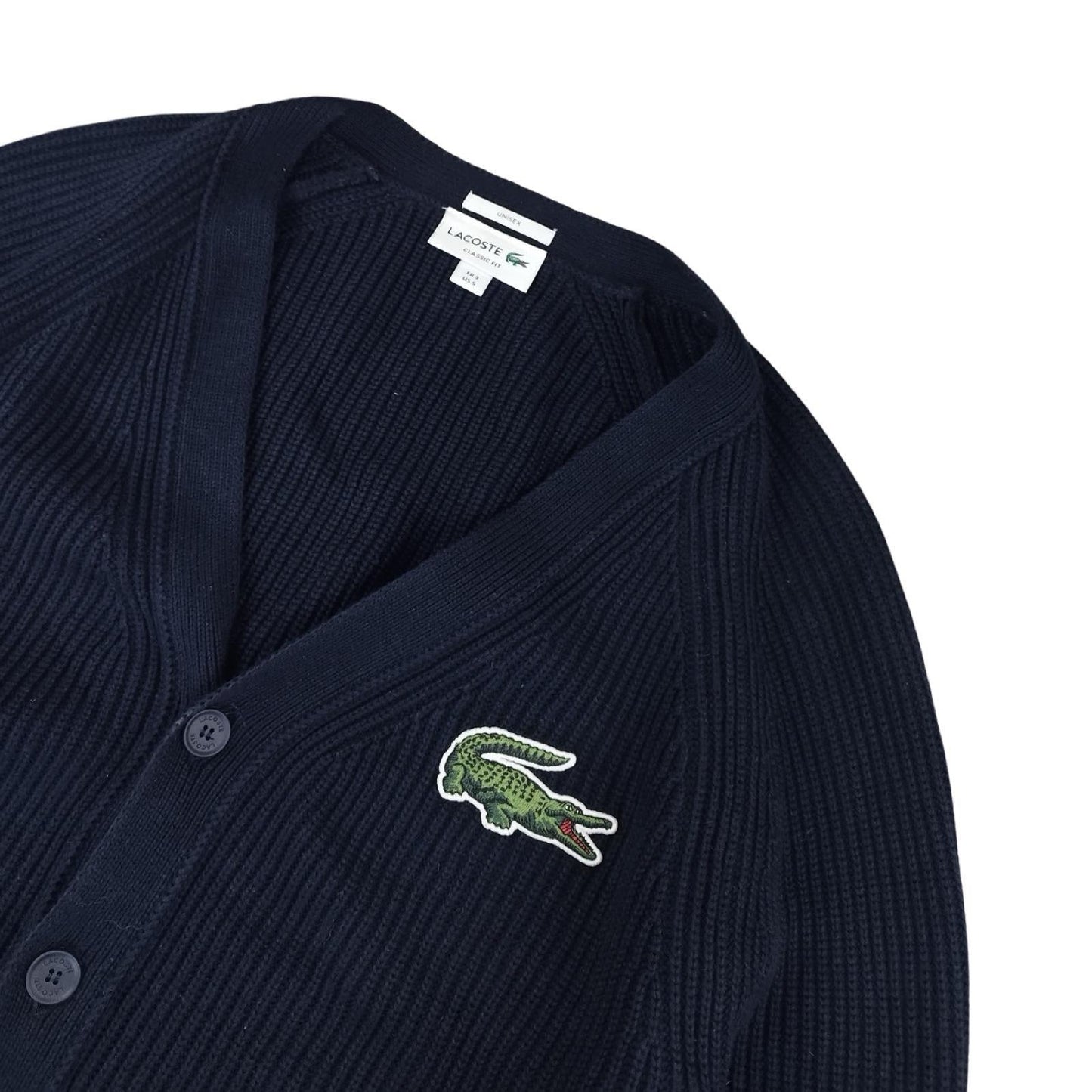 Lacoste - Cardigan bleu marine taille S