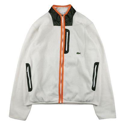 Lacoste - Chaqueta polar blanca talla M