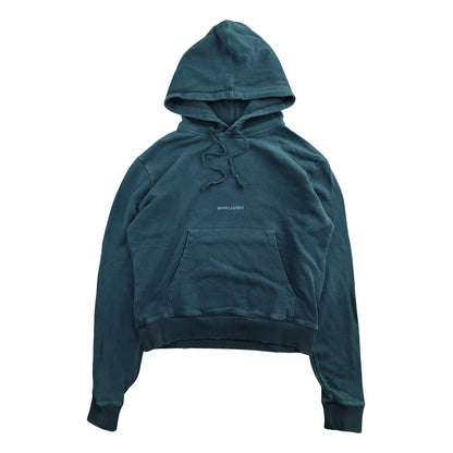 Saint Laurent - Pull à capuche turquoise taille XS