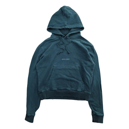 Saint Laurent - Pull à capuche turquoise taille XS - Le Saptuaire