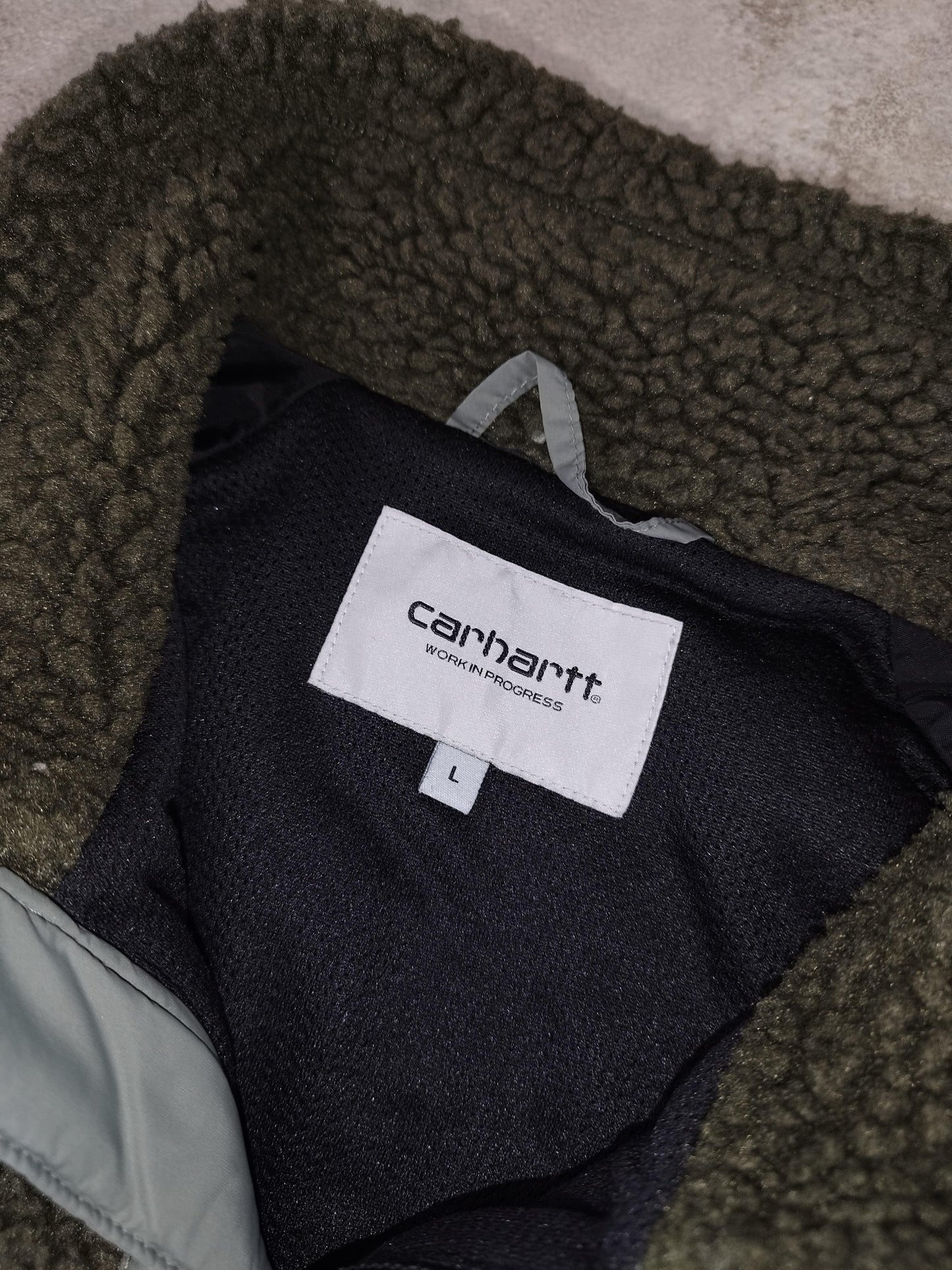 Carhartt - Veste « Prentis Liner »polaire zippée kaki taille L - Le Saptuaire