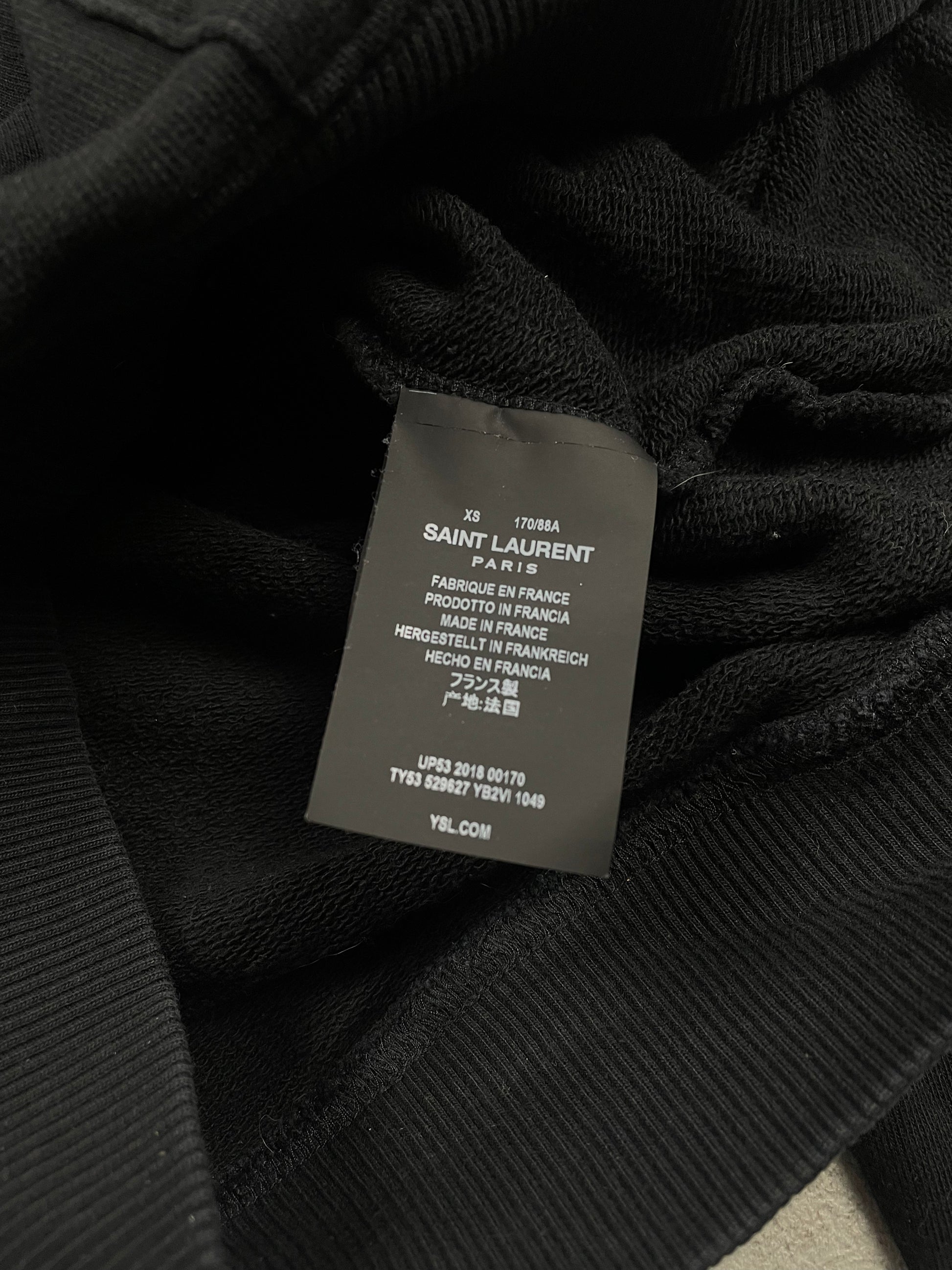 Saint Laurent - Pull à capuche noir taille XS - Le Saptuaire