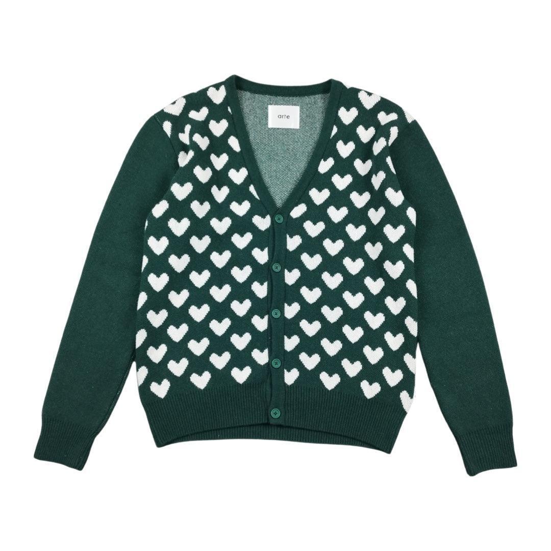 Cardigan à motifs vert taille M - Le Saptuaire