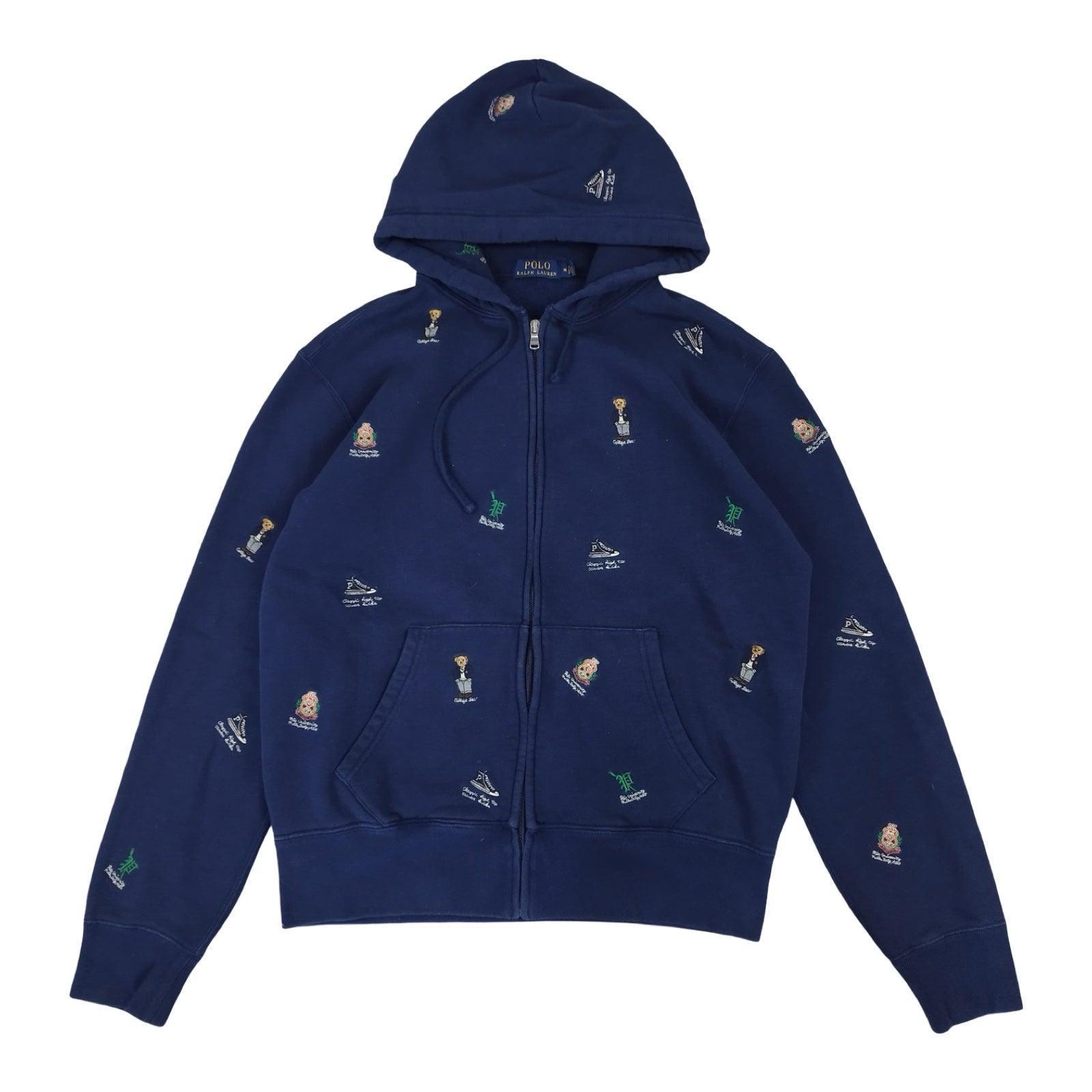 Pull zippé à capuche bleu marine taille M - Le Saptuaire