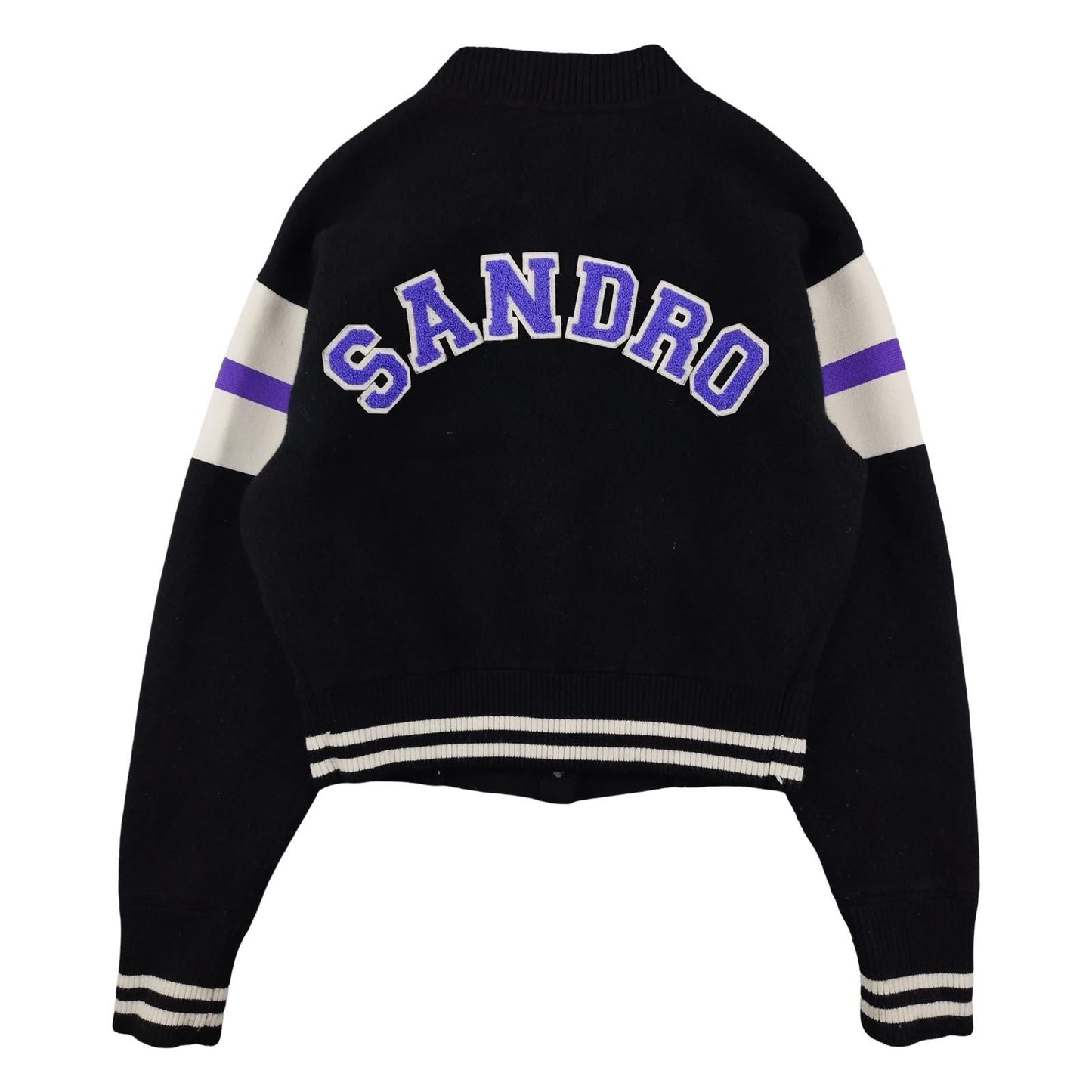 Sandro - Varsity Jacket noire taille XS