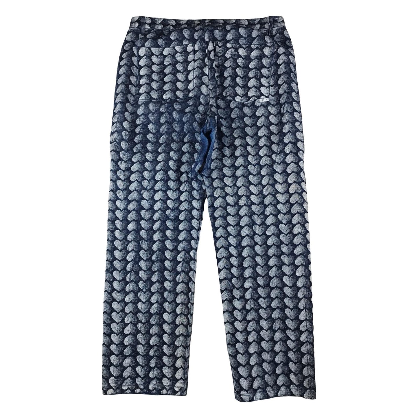 Arte - Pantalon à motif cœurs bleu taille XL