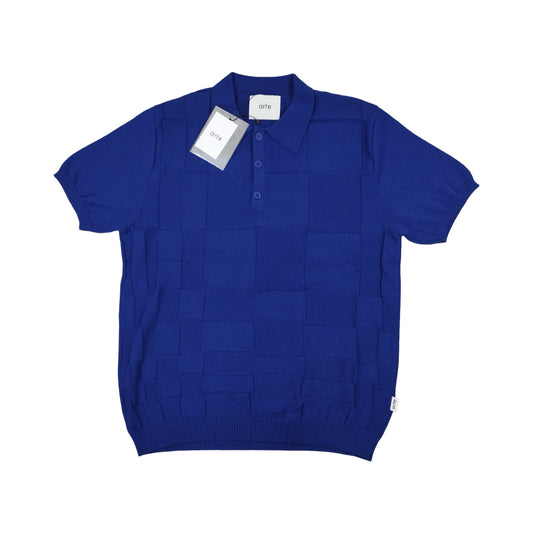 Arte - Polo en laine mérinos bleu vif taille L