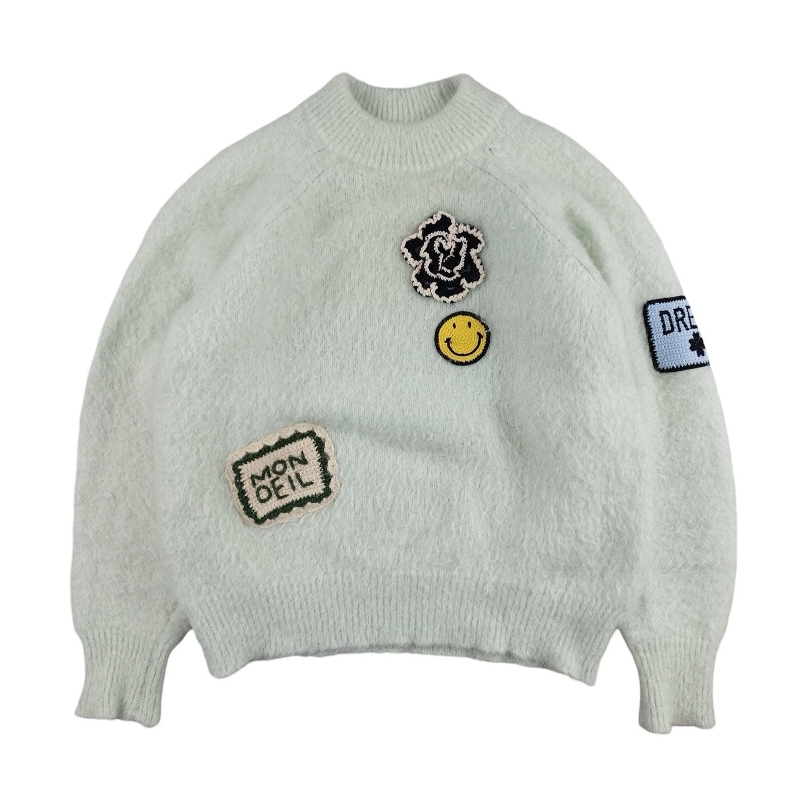 Sandro X Smiley - Pull en mohair vert pomme taille XS - Le Saptuaire