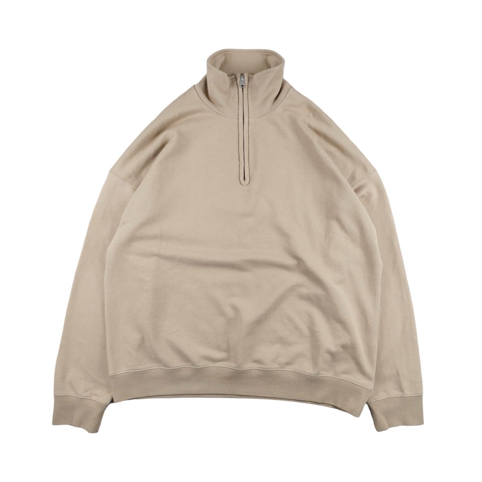 Sandro - Sweat à col cheminé beige taille L - Le Saptuaire