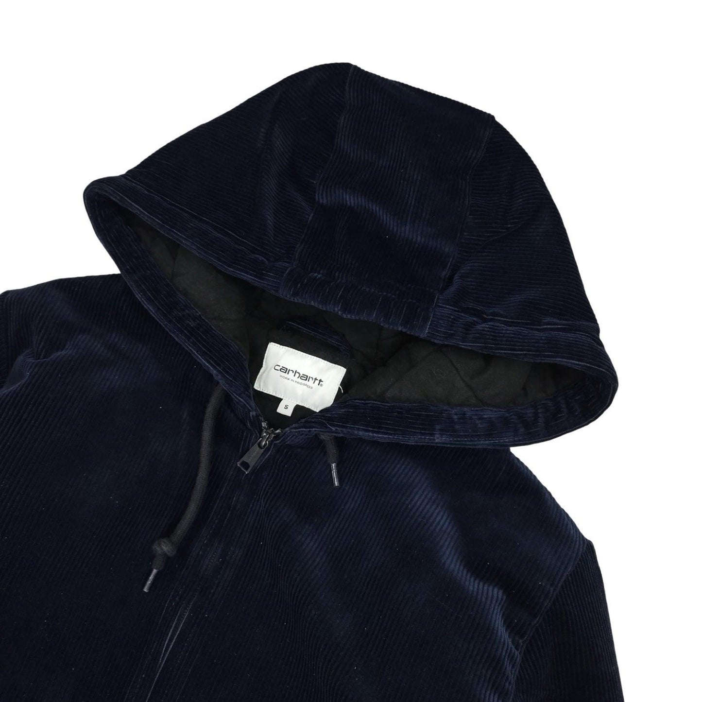 Carhartt - Veste à capuche en velours côtelé bleu marine taille S - Le Saptuaire